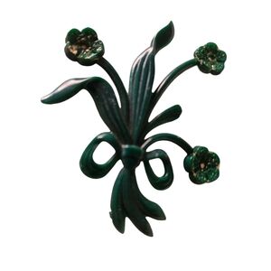Vintage Green Brooch